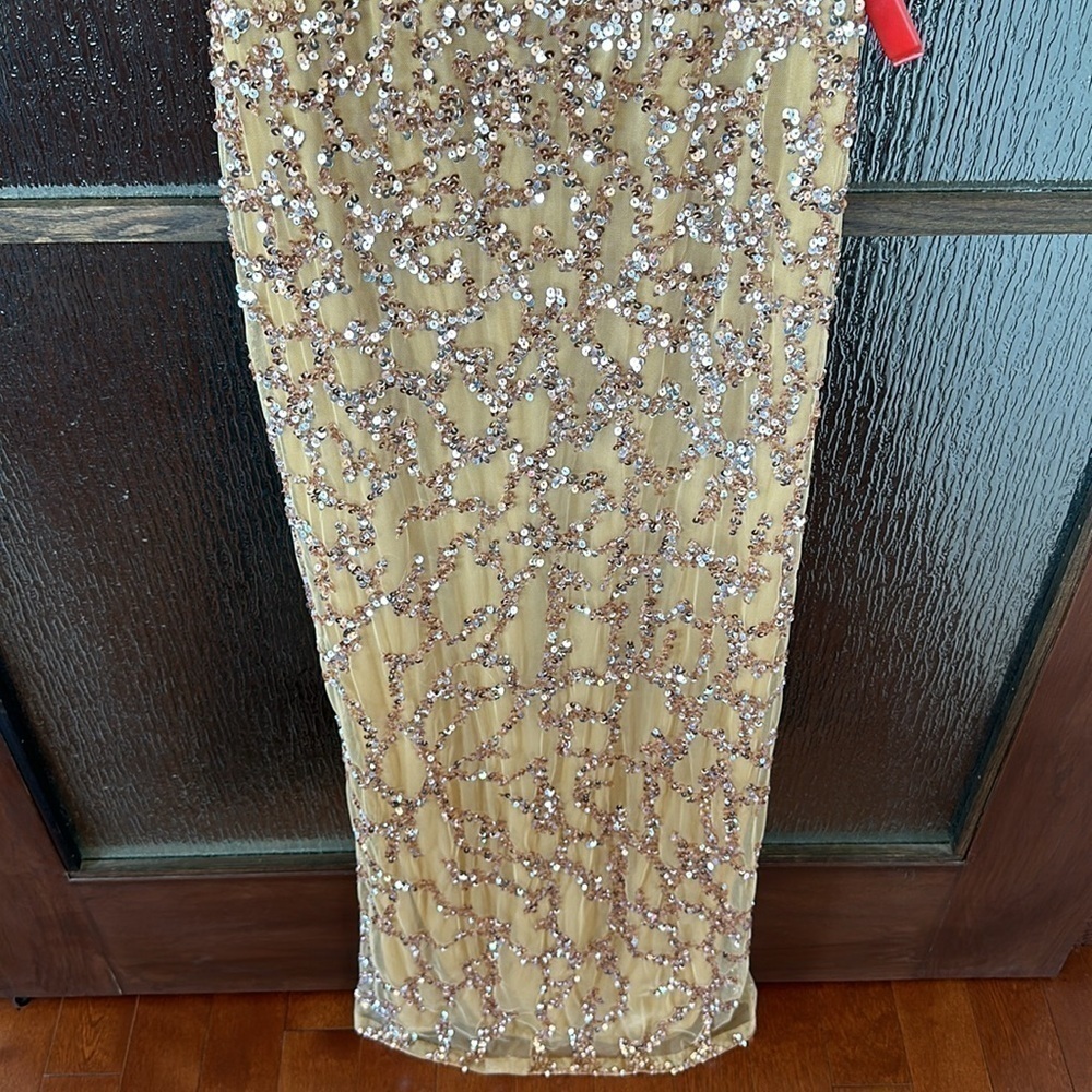 Mac Duggal SLEEVELESS V-NECK BEADED COLUMN GOWN size 10 NEW $398 Sold out - Picture 9 of 17